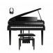 Yamaha CLP 865 Digital Grand Piano Package, Polished Ebony