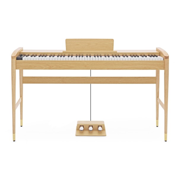 Keynote Contemporary Piano by Gear4music + Stool Pack, Light Oak