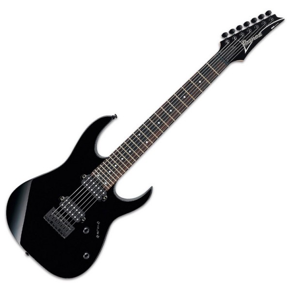 Ibanez RG7421-BK RG Series 7-String Electric Guitar, Black