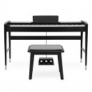 Keynote Contemporary Digital Piano with Bluetooth Matte Black, Stool Pack