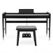 Keynote Contemporary Piano by Gear4music + Stool Pack, Matte Black