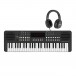 VISIONKEY-2 49 Key Portable Keyboard Black, Headphones Pack