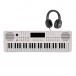 VISIONKEY-2 Clavier Portable 49 Touches Blanc, pack avec Casque