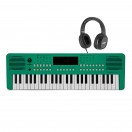VISIONKEY-2 Teclado Port&aacute;til de 49 Teclas Verde, Set con Auriculares
