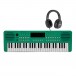 VISIONKEY-2 49 Key Portable Keyboard Green, Headphones Pack