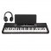 K1+ 61-Note Key-Lighting Keyboard with Bluetooth by Gear4music, Headphone Pack
