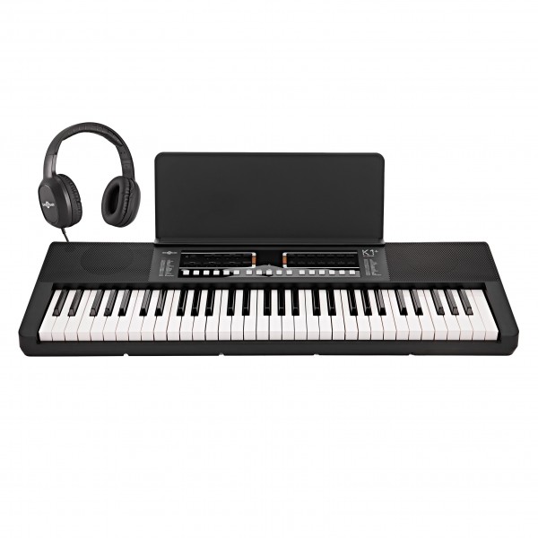 K1+ 61-Note Keyboard by Gear4music, Headphone Pack