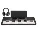 K1+ 61-Note Keyboard by Gear4music, Headphone Pack