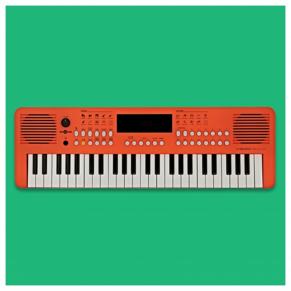 VISIONKEY-2 49 Key Portable Mini Keyboard Orange, Headphones Pack