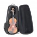Gewa Violin Space Case, 4/4-3/4, Titanium- open with instrument