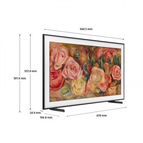 Samsung The Frame 43" 4K Ultra HD QLED Smart TV - Dimensions Chart