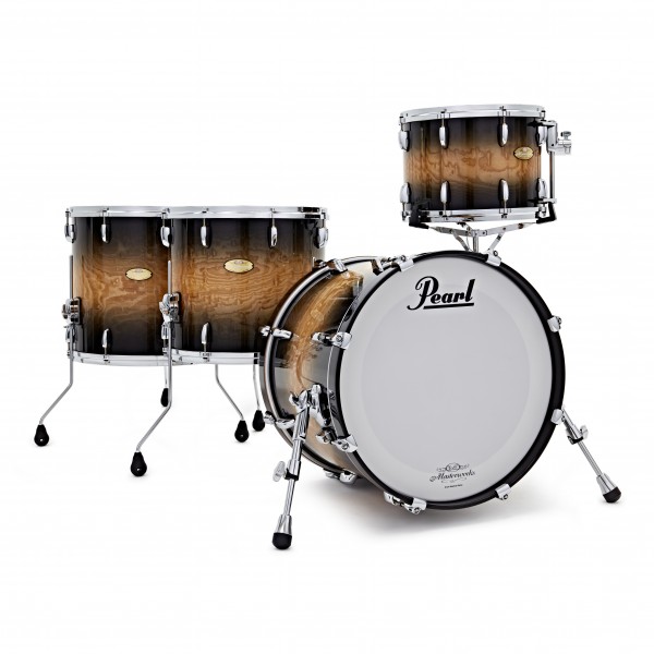 Pearl Masterworks 4pc Shell Pack, Natural to Black Burst Tamo