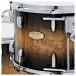 Pearl Masterworks 4pc Shell Pack, Natural to Black Burst Tamo