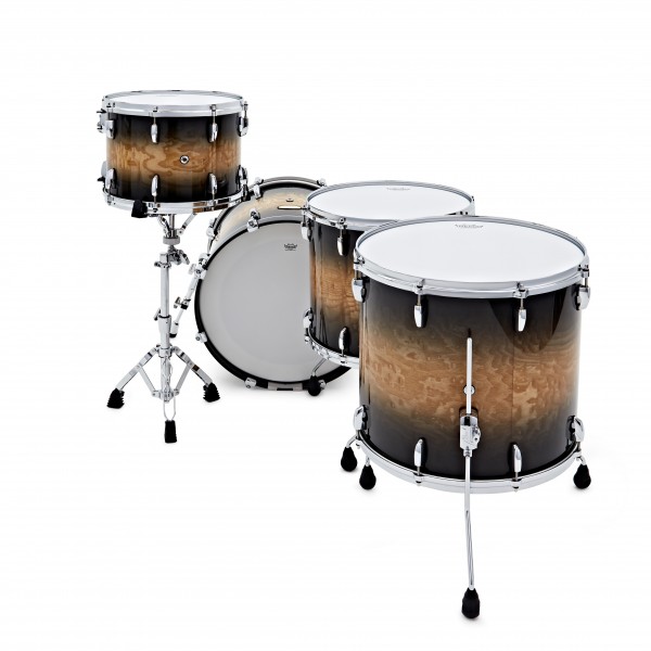 Pearl Masterworks 4pc Shell Pack, Natural to Black Burst Tamo at