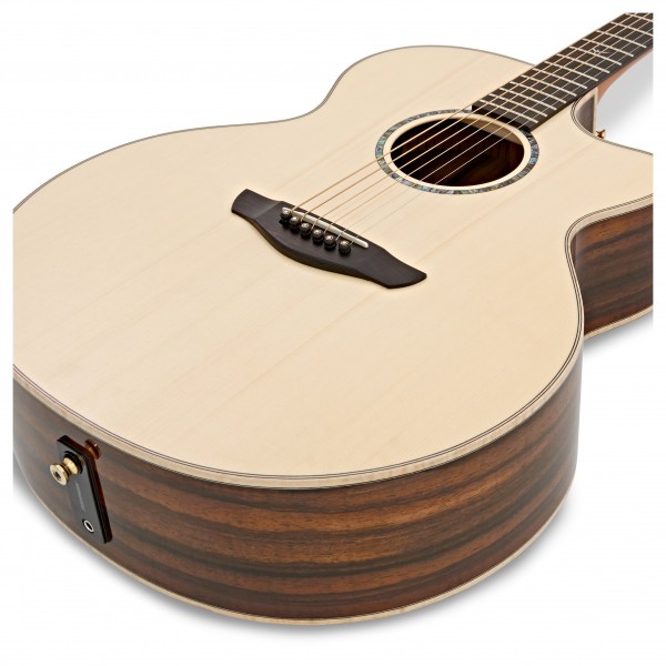 Faith Jupiter Cutaway Electro Acoustic, Hi Gloss Natural close