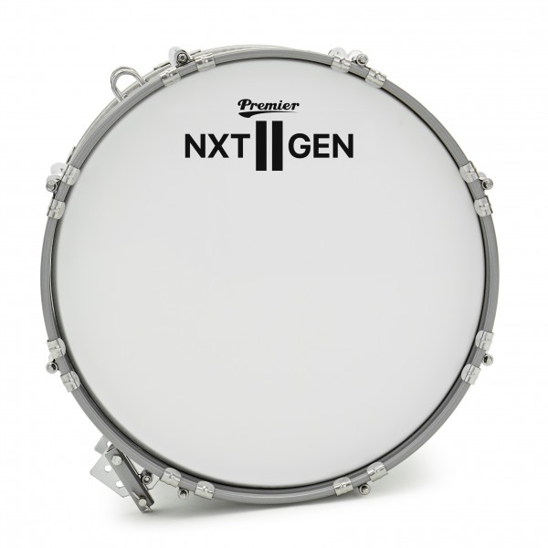 Premier NXT GEN Marching 16" x 10" Traditional Bass Drum, White