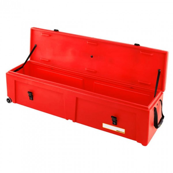 Hardcase 48" Hardware Case with Wheels, Red - Open