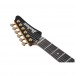 Ibanez AZ47P1QM Premium, Black Ice Burst Headstock Front