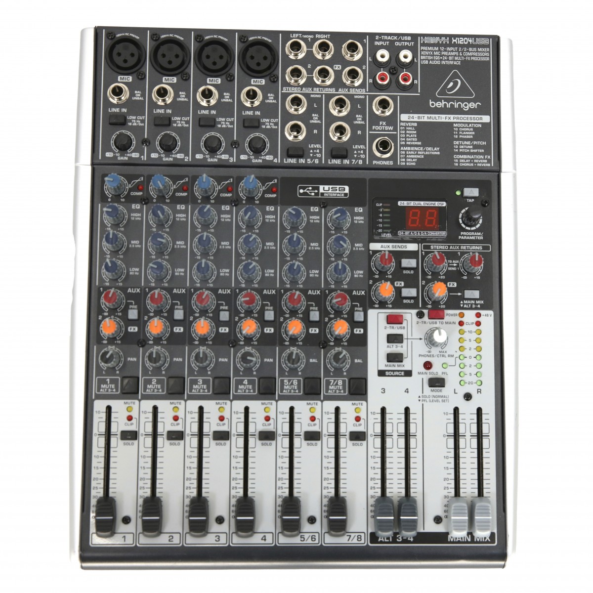 Behringer XENYX 1204USB Mixer - Secondhand at Gear4music