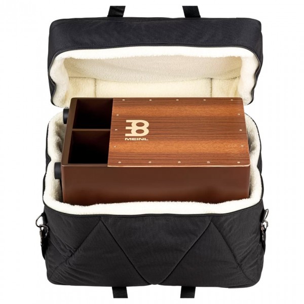 Meinl MDLXCJB-L Deluxe Bass Pedal Cajon Bag, Large - Open