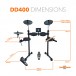 Digital Drums 400 Compact Electronic Drum Kit by Gear4music