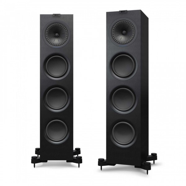 KEF Q750 Floorstanding Speakers (Pair), Black Front View