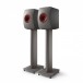 KEF LS50W MKII Wireless Speakers (Pair), Titanium Grey Front View