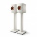 KEF LS50W MKII Wireless Speakers (Pair), White Front View