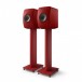 KEF LS50W MKII Wireless Speakers (Pair), Red Front View