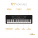 K1+ 61-Note Key-Lighting Keyboard with Bluetooth by Gear4music