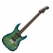 Charvel MJ DK24 HSH 2PT W Mahagoni mit Flame Ahorn, Wenge-Griffbrett, Caribbean Burst