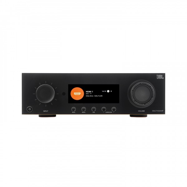 JBL MA710HP 7.2 Channel 8K High Performance AV Receiver, Black - Front flat