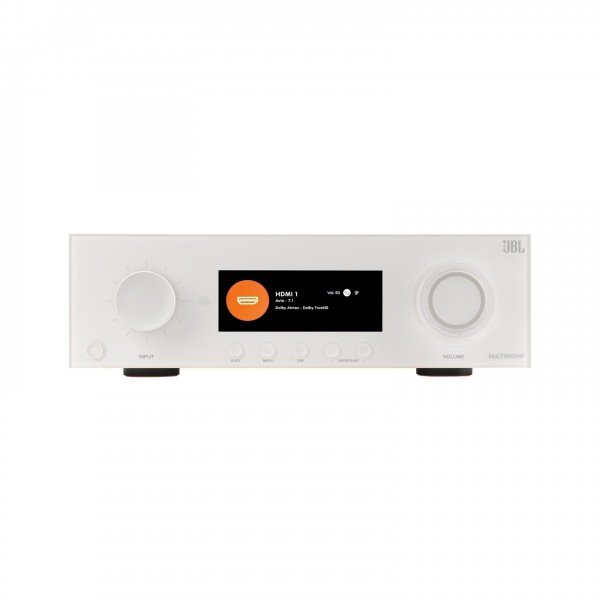 JBL MA710HP 7.2 Channel 8K High Performance AV Receiver, White - Front face