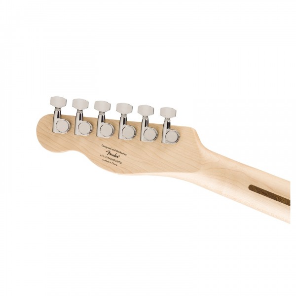 Squier Affinity Series Telecaster Thinline, Laurel Fingerboard, Black Pickguard, Olympic White - Headstock, Back
