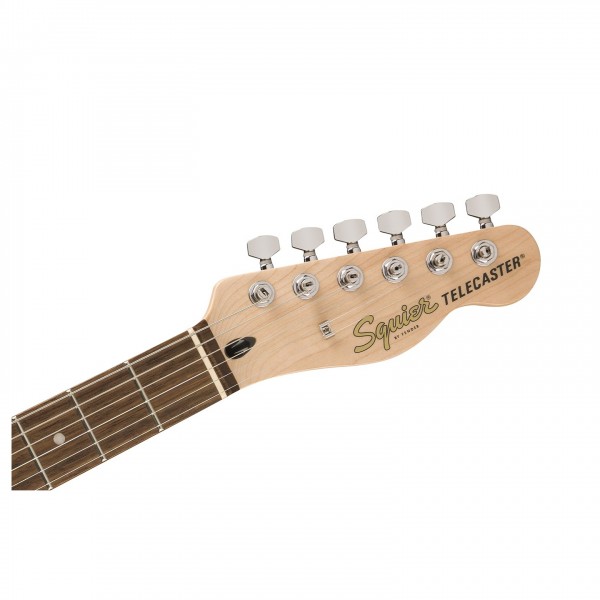 Squier Affinity Series Telecaster FMT SH, Laurel Fingerboard, Crimson Red Transparent - Headstock, Front