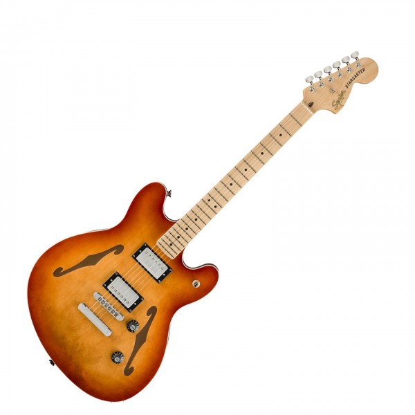 Squier Affinity Series Starcaster Deluxe, Maple Fingerboard, Sienna Sunburst - Front