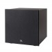 JBL Stage 200P Powered Subwoofer, Black - Facing left with grille attached