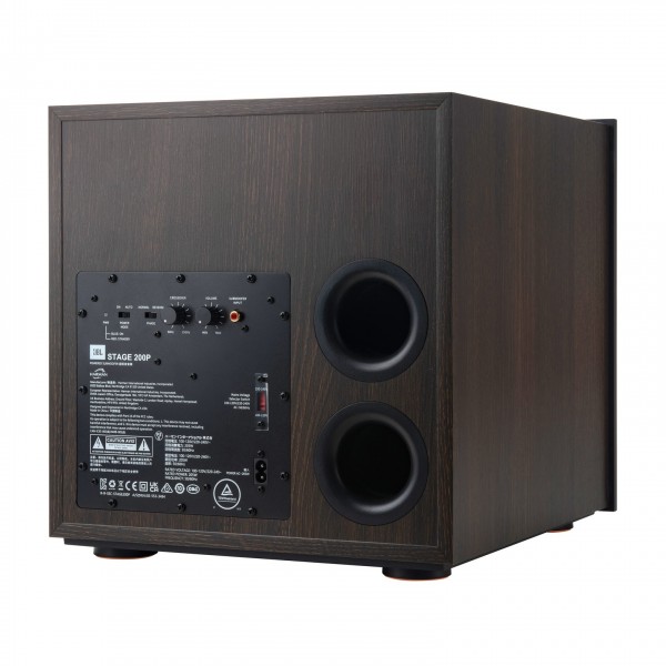 JBL Stage 200P Powered Subwoofer, Black - Reverse angled
