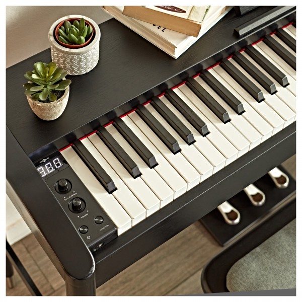 Keynote Contemporary Digital Piano with Bluetooth Matte Black, Stool Pack