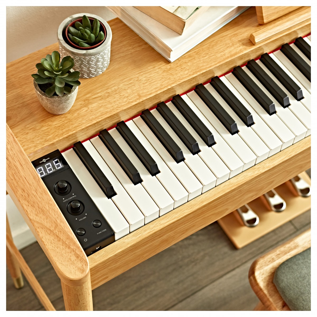 Keynote - Pack Piano Numérique 88 Touches + Tabouret (chêne Clair) - Bluetooth, Sons Réalistes
