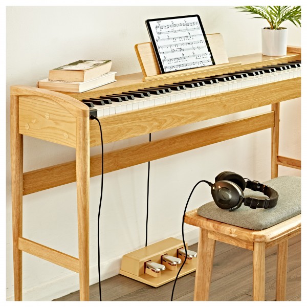 Keynote Contemporary Digital Piano with Bluetooth Light Oak, Stool Pack