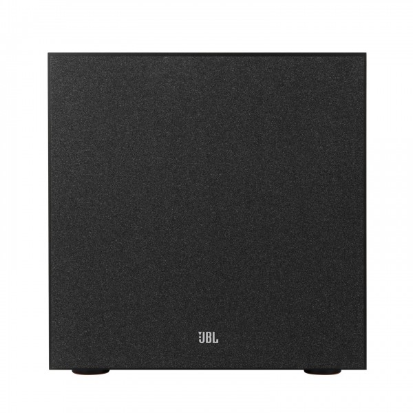 JBL Stage 220P Powered Subwoofer, Black - Front with grille attached