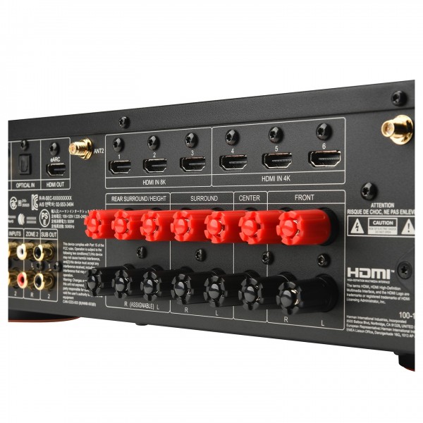 JBL MA710 7.2 Channel 8K AV Receiver Back View 2