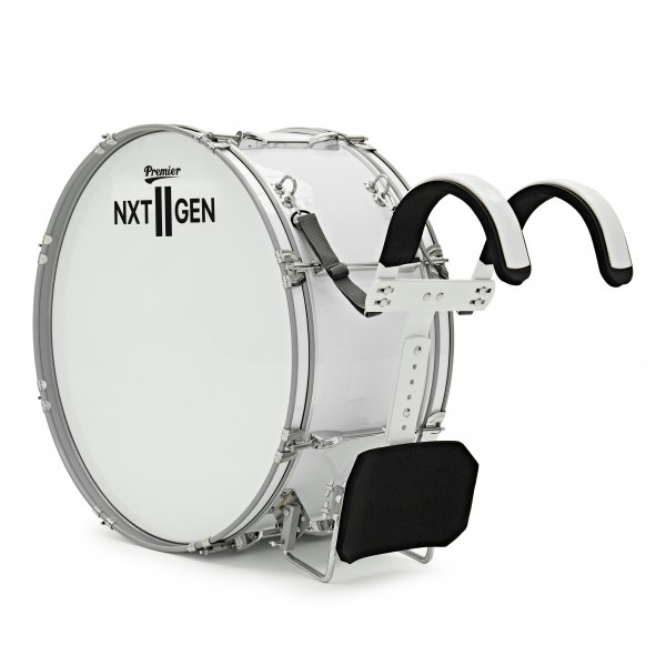 Premier NXT GEN Marching 24" x 10" Traditional Bass Drum, White