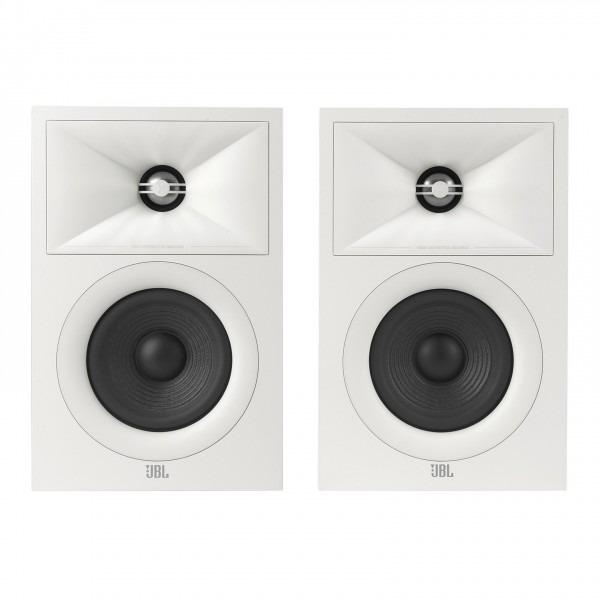 JBL Stage 240B Bookshelf Speakers (Pair), White - Front