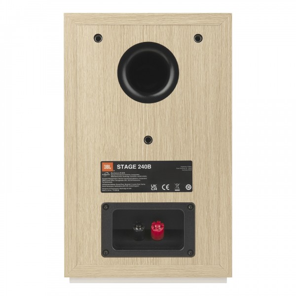 JBL Stage 240B Bookshelf Speaker, White - Reverse