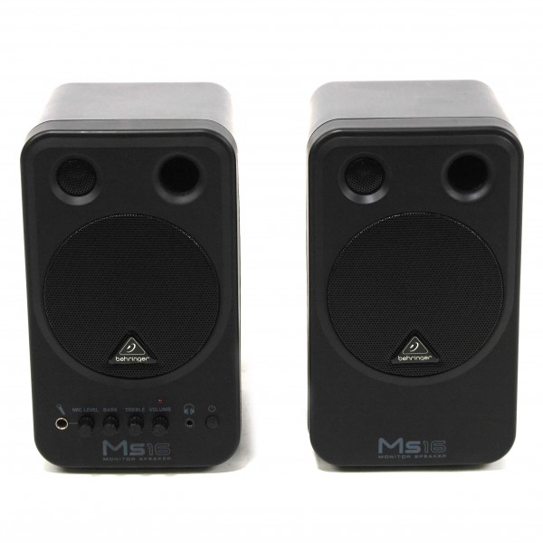 Behringer MS16 Studio Monitors, Pair - Secondhand