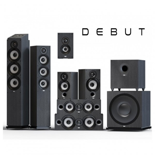 ELAC Debut B5.2 Bookshelf Speaker (Pair), Black Ash at AV.com