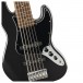 Squier Affinity Series Jazz Bass VI, Laurel Fingerboard, Black Pickguard, Black Metallic - Bridge