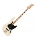 Squier Affinity Serie Active Jazz Bass, Ahorn-Griffbrett, schwarzes Schlagbrett, Olympic White